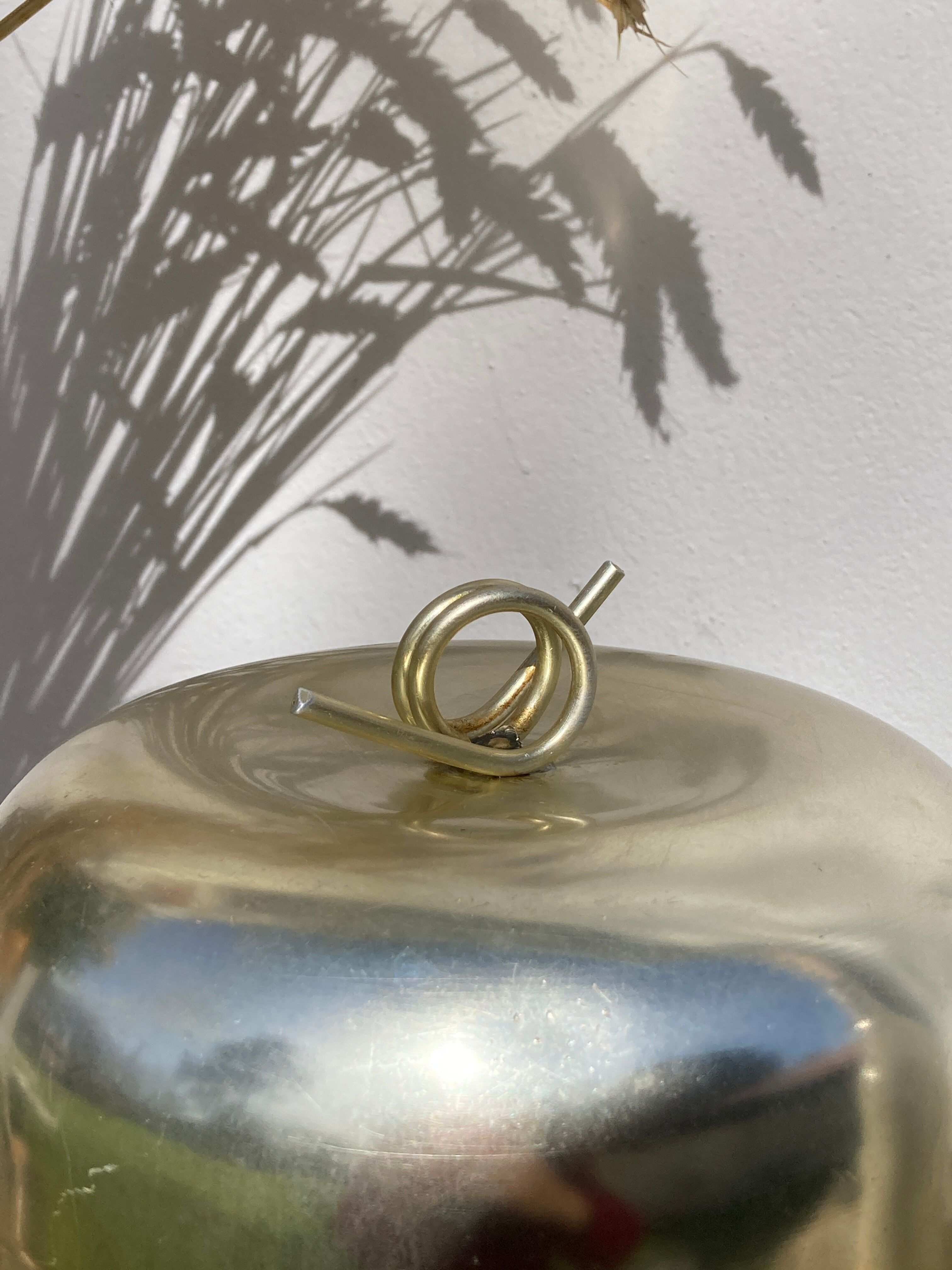 Golden apple ice bucket 1970 vintage fruit