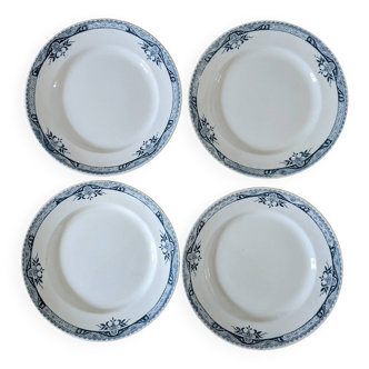 4 assiettes plates Lily Longchamp