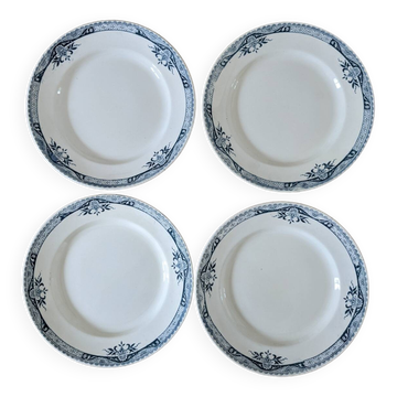 4 Lily Longchamp dinner plates