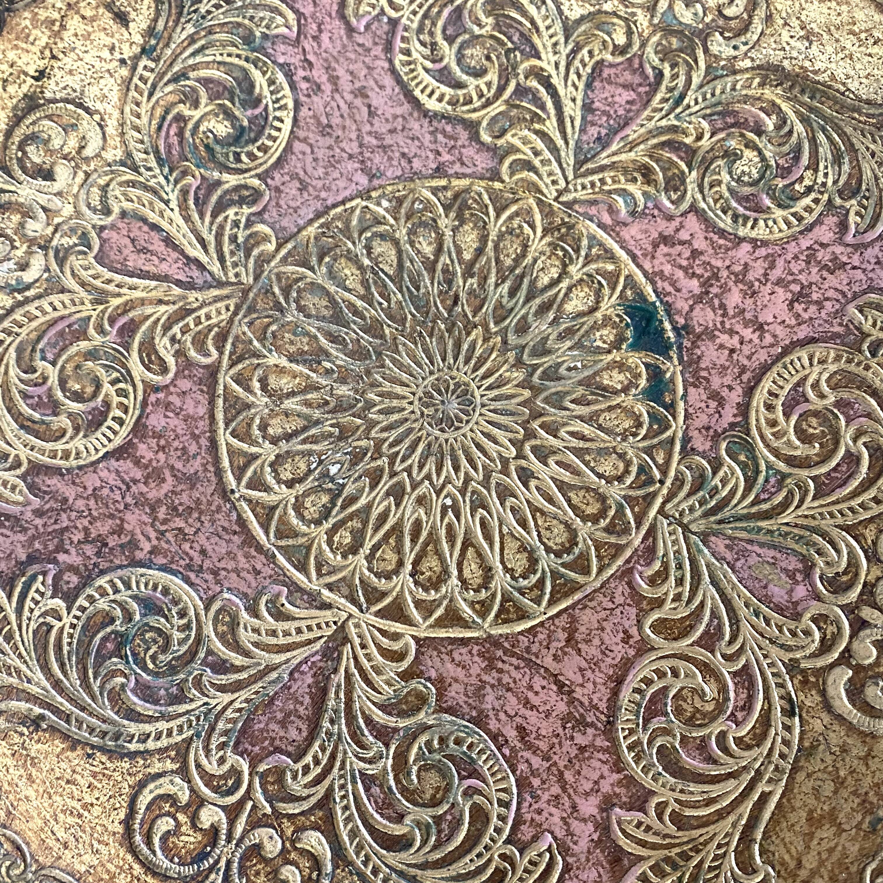 Round tray Florentine Italy