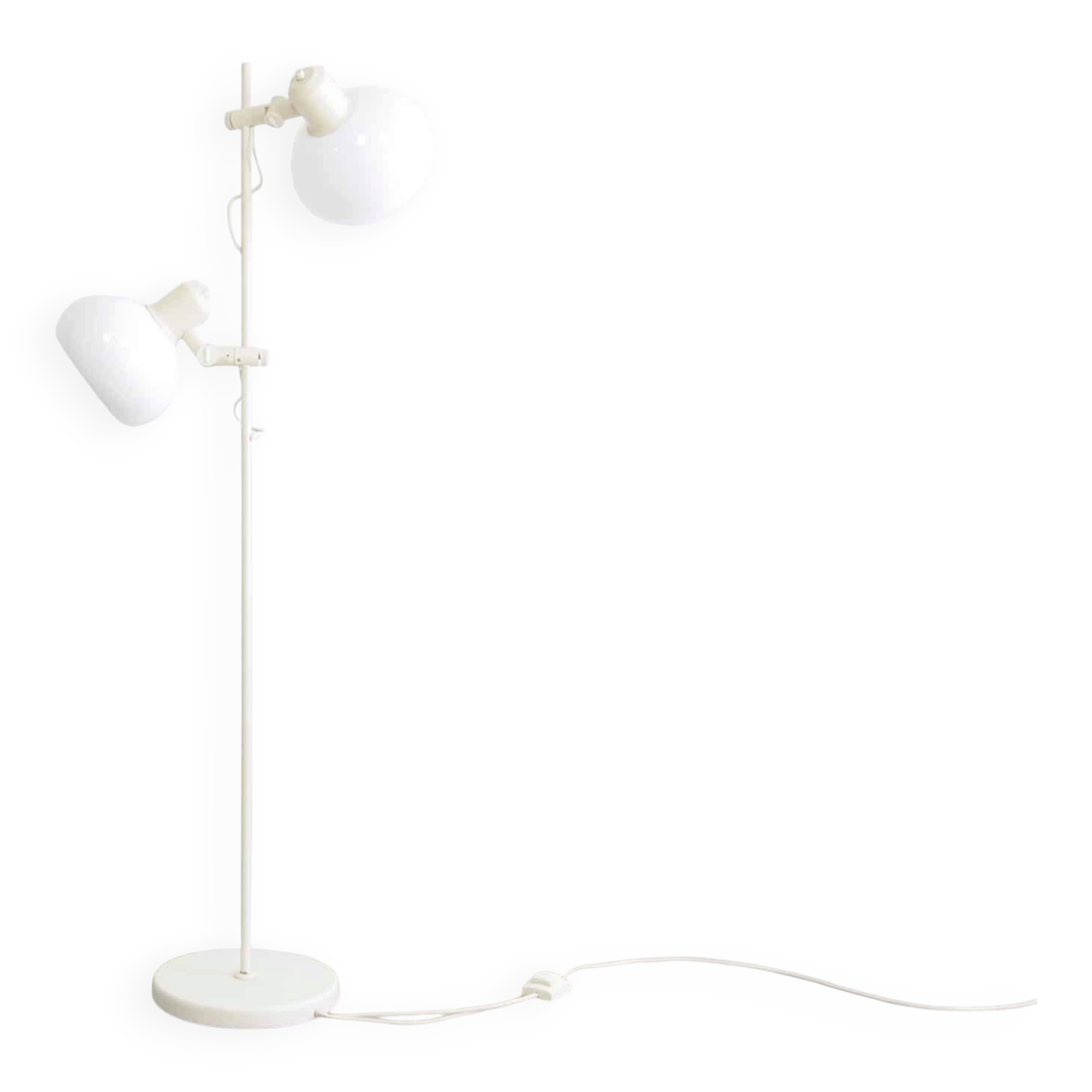 Lampadaire en métal blanc en forme de champignon
