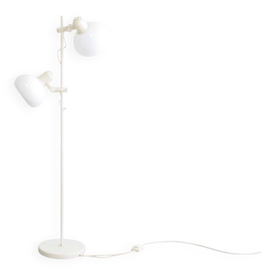 Lampadaire en métal blanc en forme de champignon