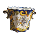 Octagon vase in Rouen earthenware