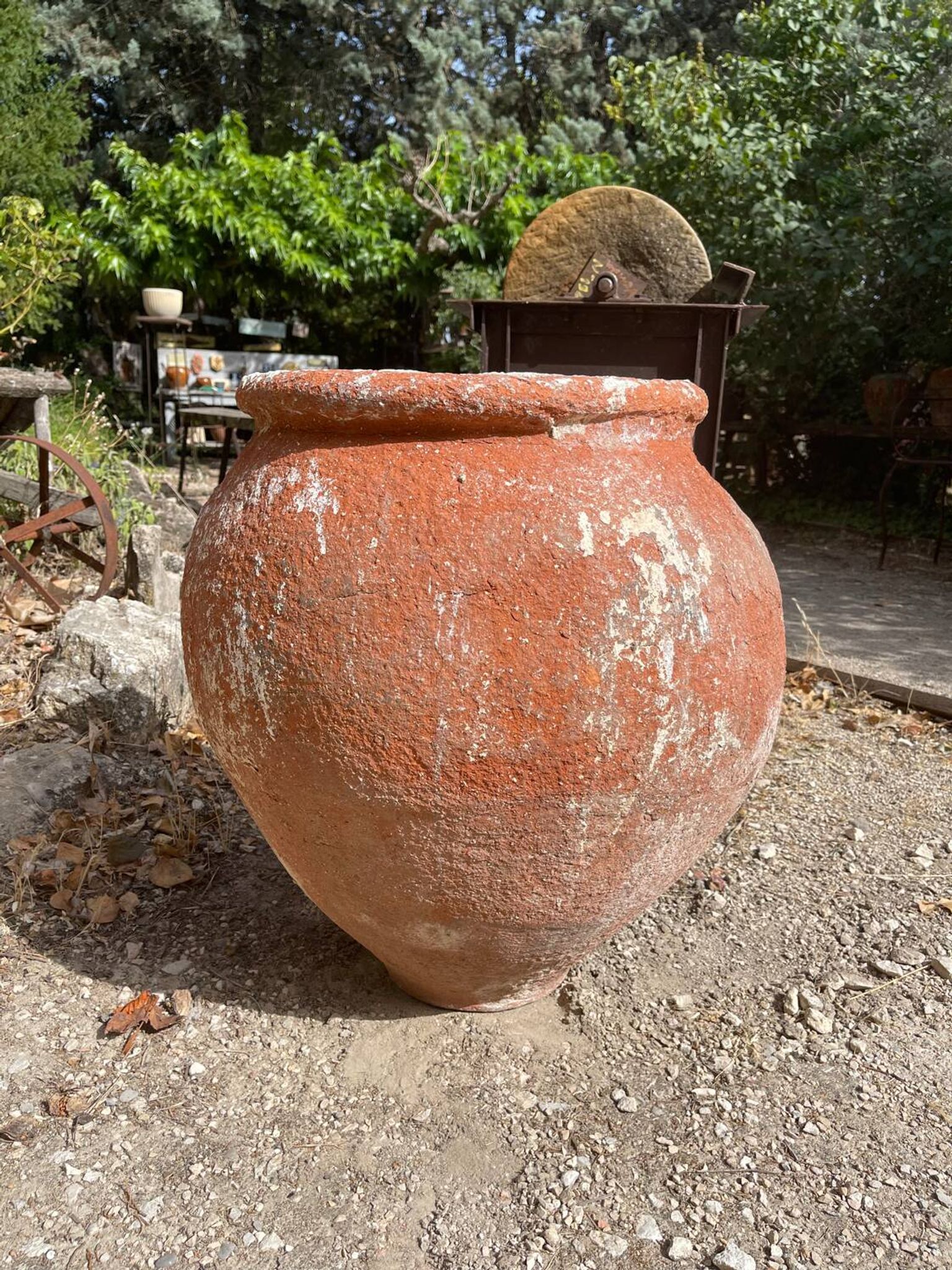 Jarre poterie en terre cuite ancienne