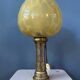 Lampe ancienne Art déco en verre avec base en bronze