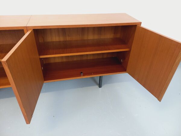 Enfilade meuble de rangement bibliothèque vintage style scandinave teck