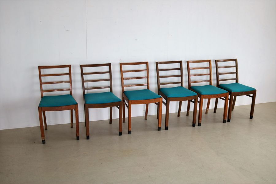 Ensemble de 6 chaises à manger danoises 1960