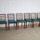 Ensemble de 6 chaises à manger danoises 1960