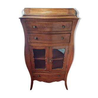 Small vestibule furniture from the Louis XVI period in cherry wood.