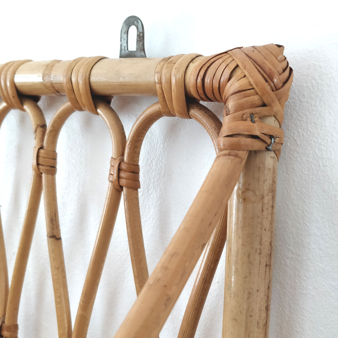 Rattan shelf from the 1960