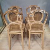 Set of 4 Napoleon III caned chairs