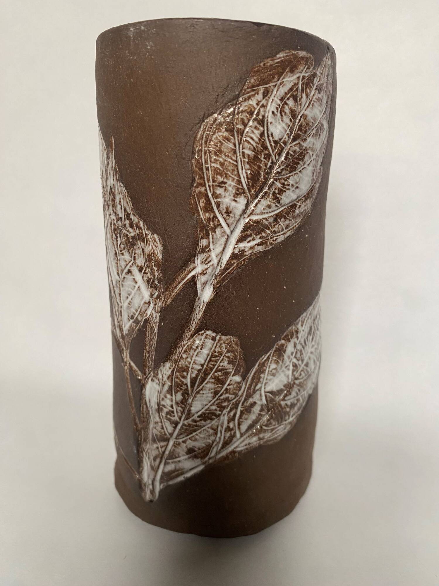 Vintage signed terracotta vase