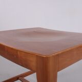 Danish beech wood sidetable / stool, 1960s