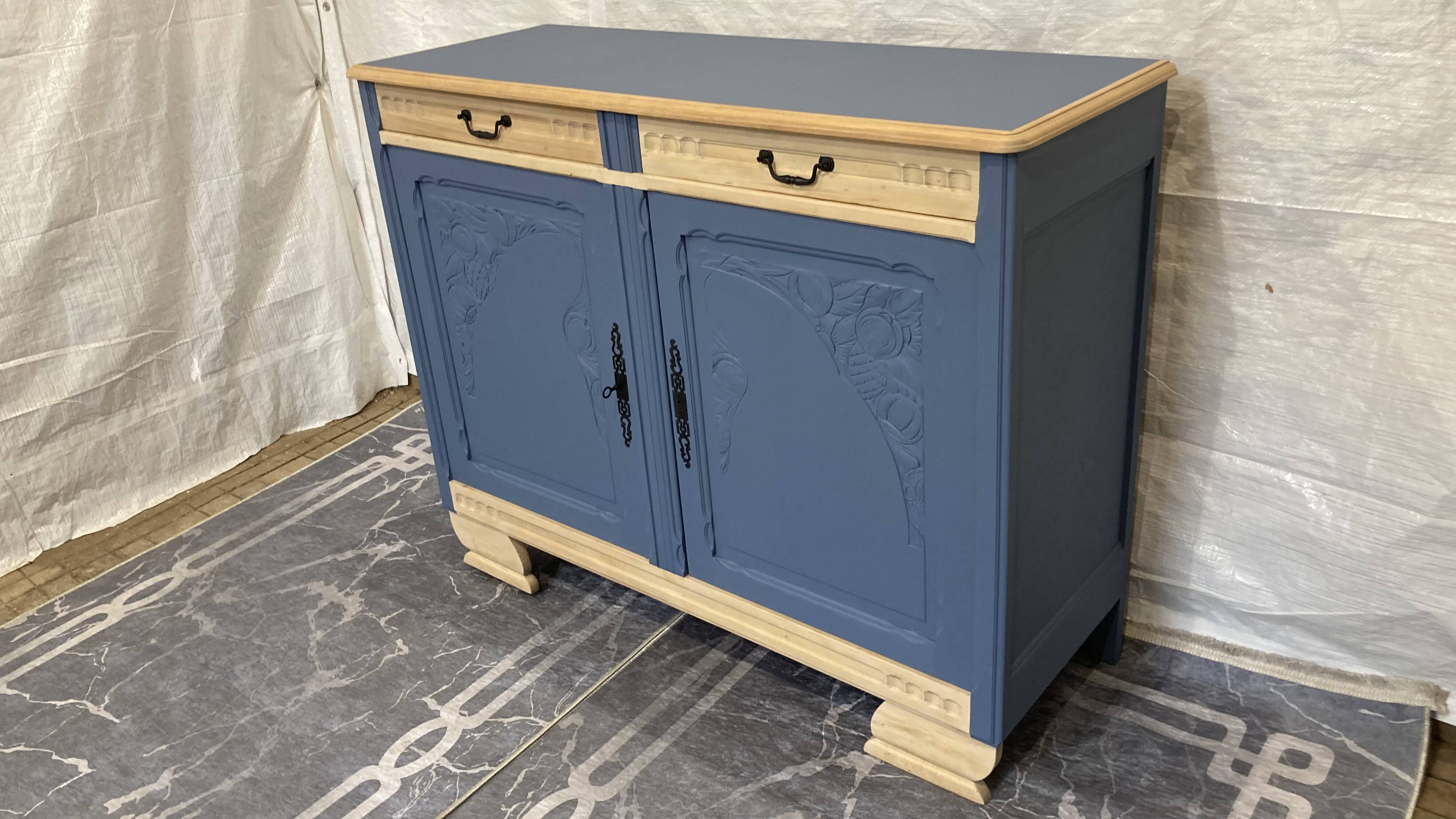 Art Deco wooden sideboard with a makeover