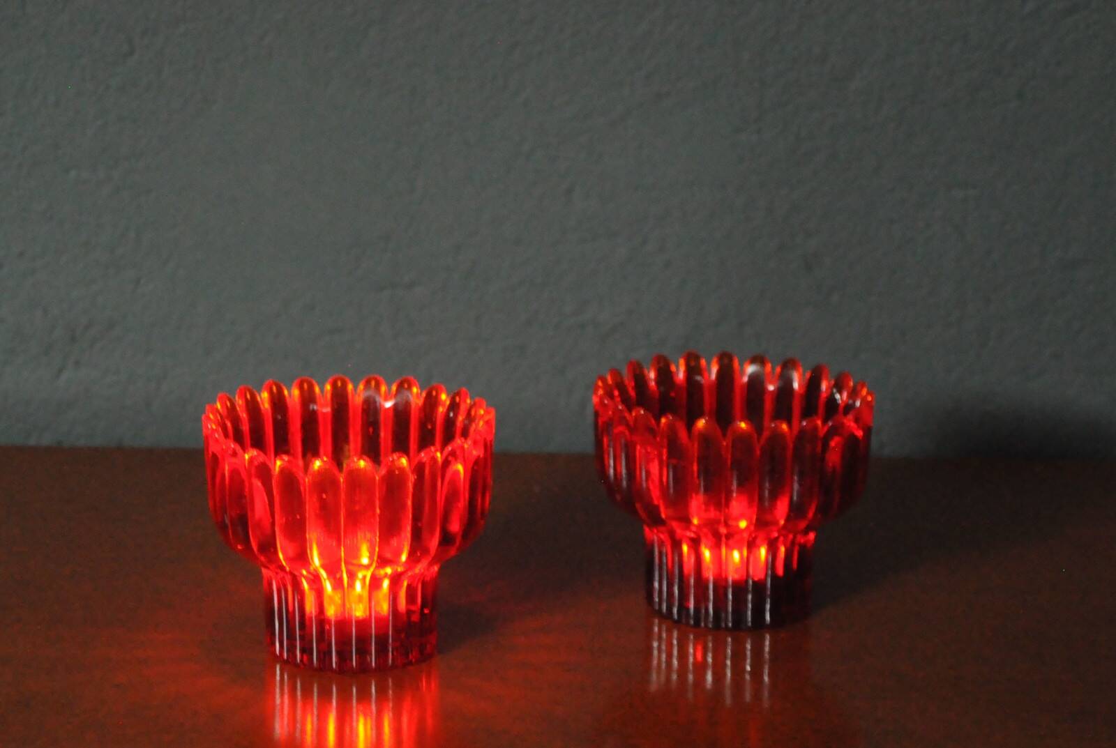 Bougeoirs en Verre "Crown" par Sigvard Bernadotte pour Lindshammar