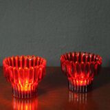 Bougeoirs en Verre "Crown" par Sigvard Bernadotte pour Lindshammar