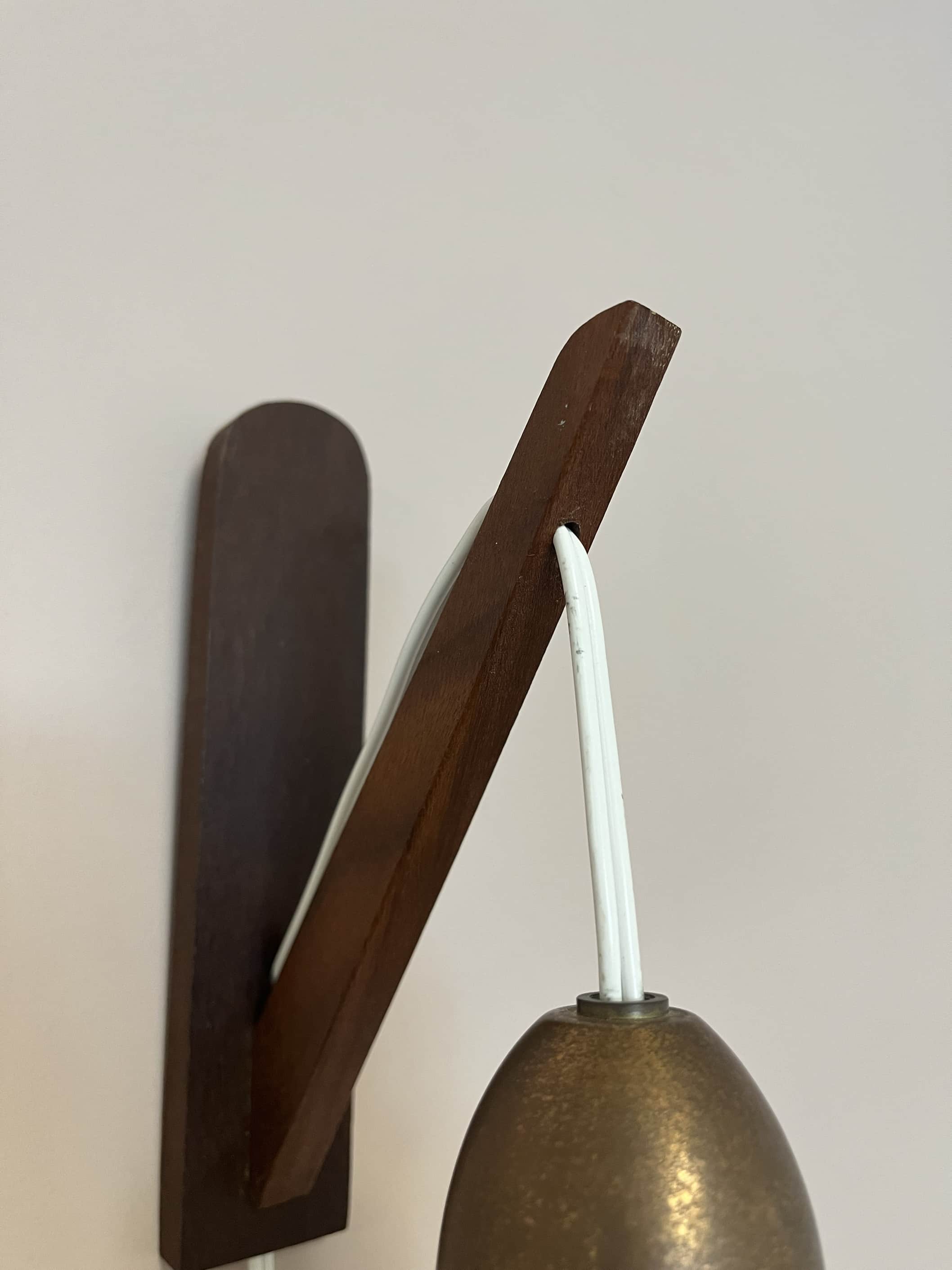 Vintage wall lamp glass danish design