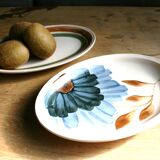 Set of 2 oval serving dishes faience Gien