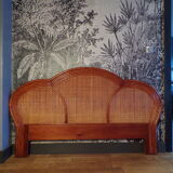 Vintage rattan clover headboard