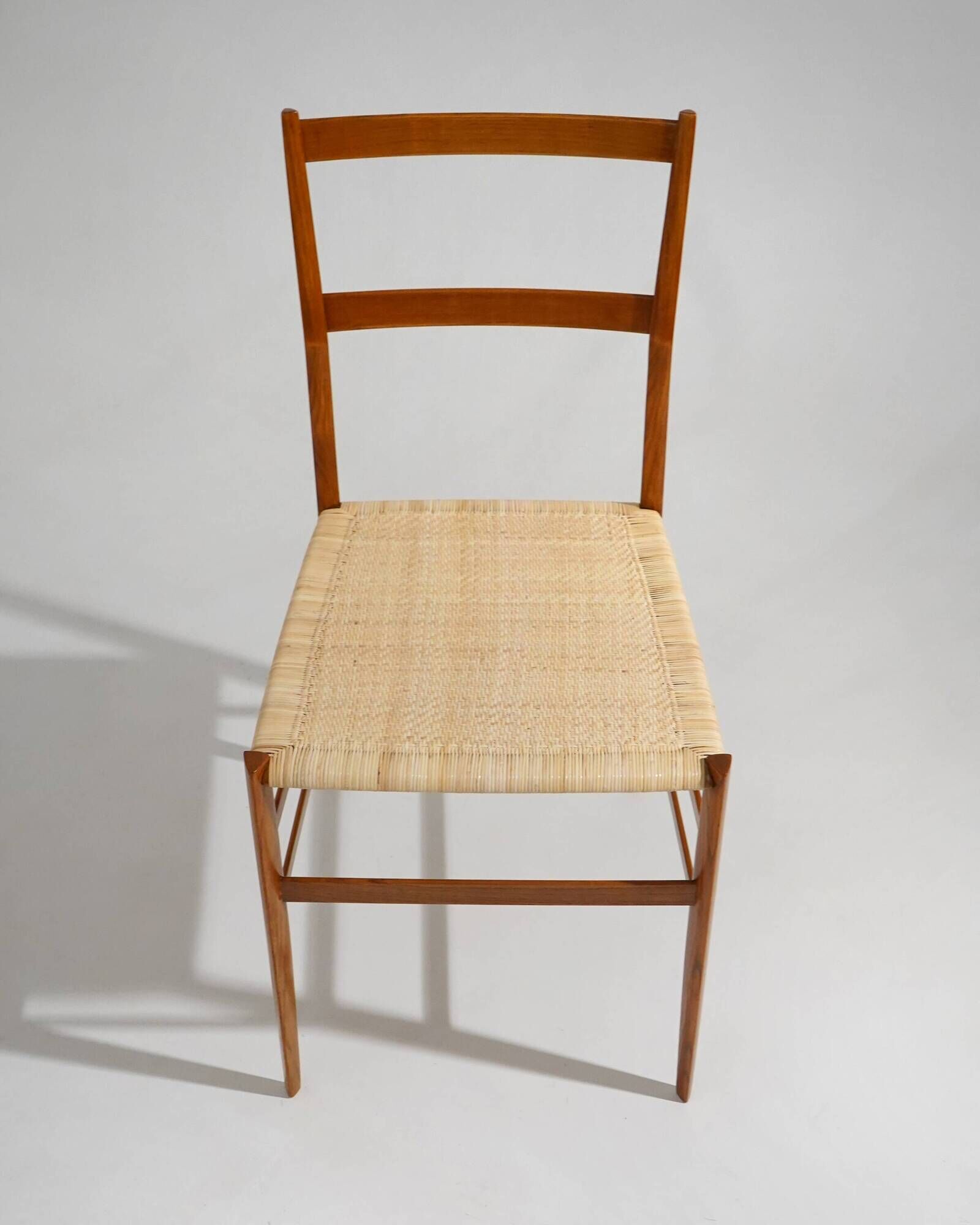 6 Superleggera dining chairs by Gio Ponti for Cassina, 1970’s