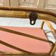 1960s rattan shelf with terracotta top