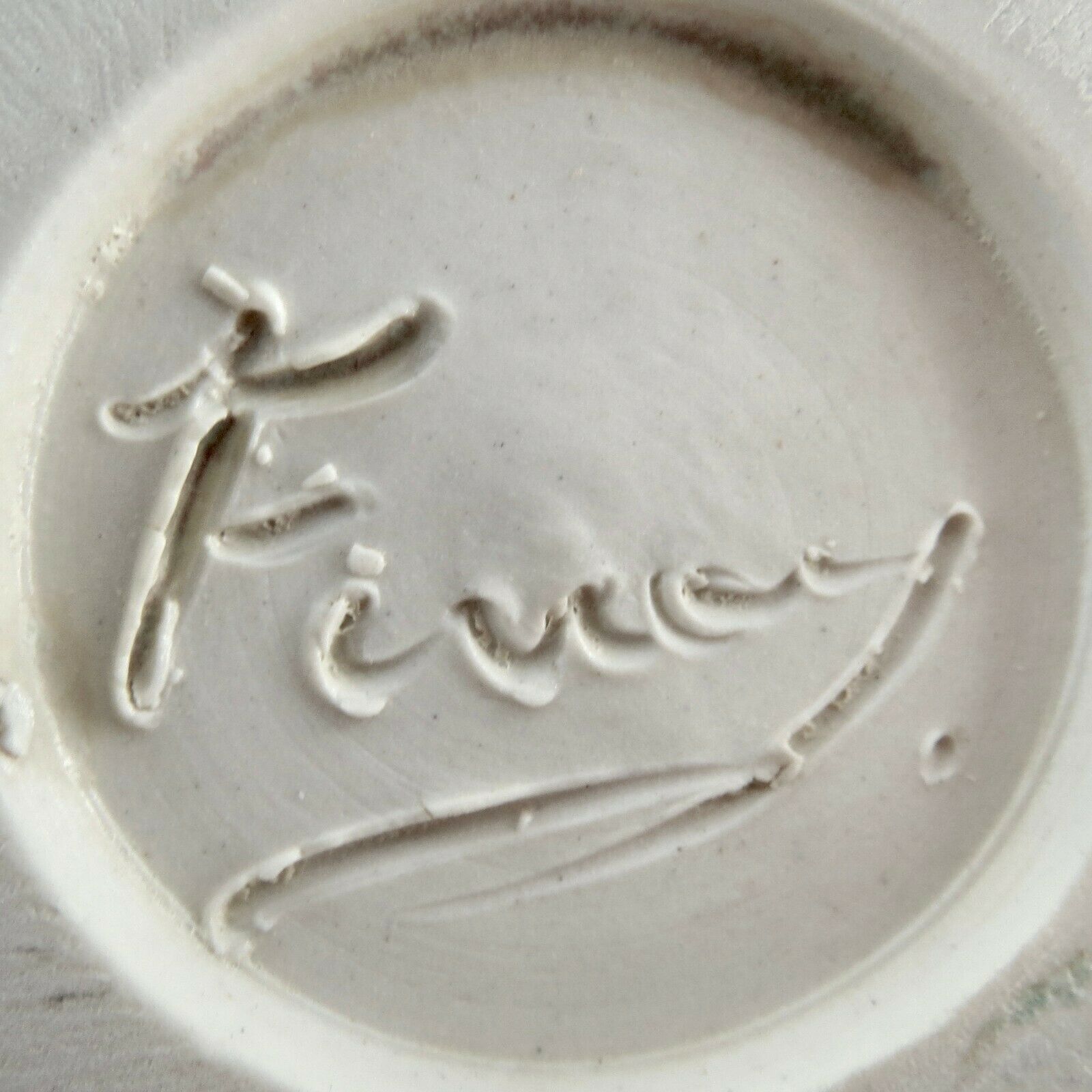 Plate "flower" old mill Perot ceramic Vallauris