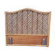 Headboard wood and rattan, braces, vintage, 60s