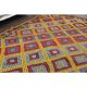 1970s Vintage Turkish Oushak Handmade Wool Cotton Red Area Rug 155x224