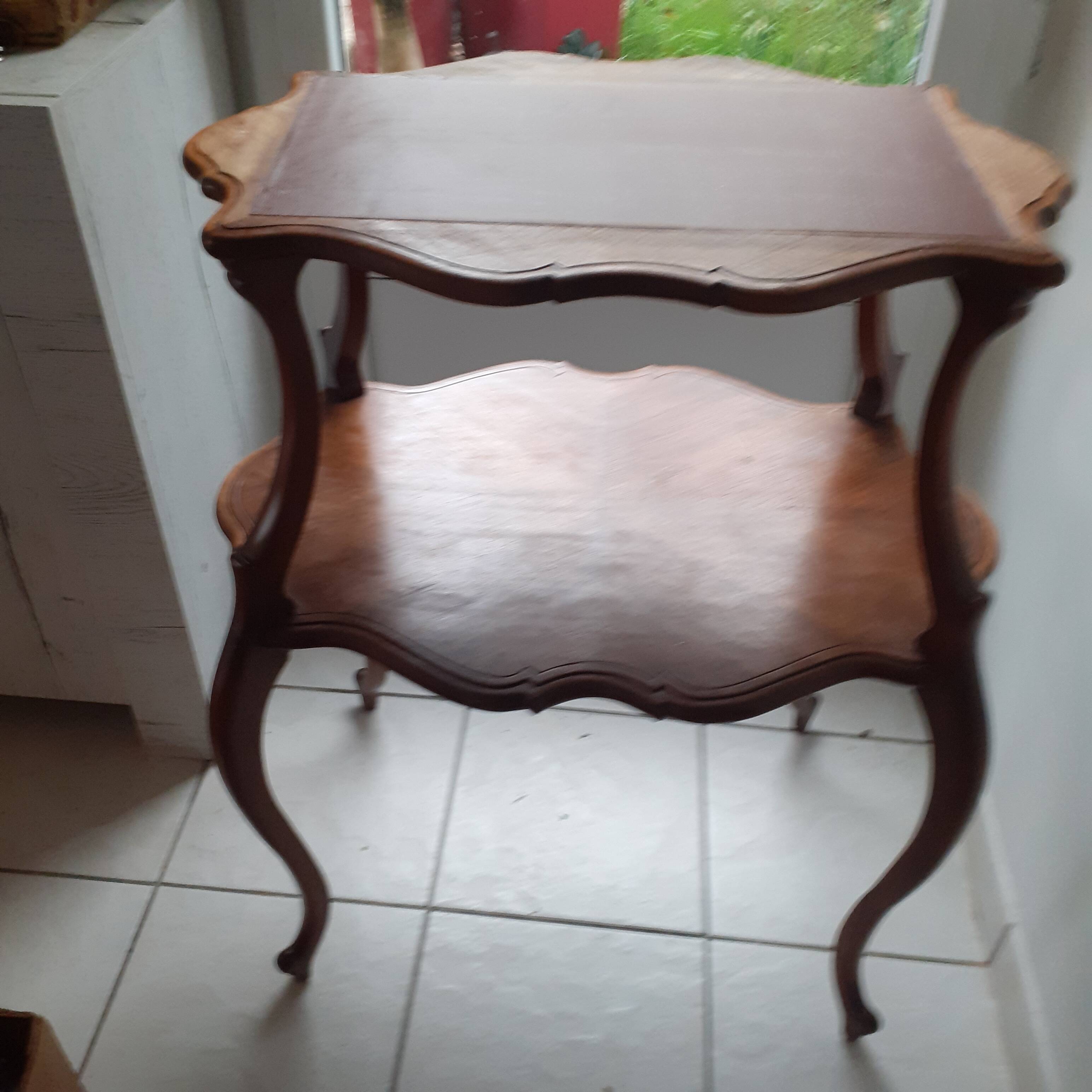 Antique tea table. 2 tops.
