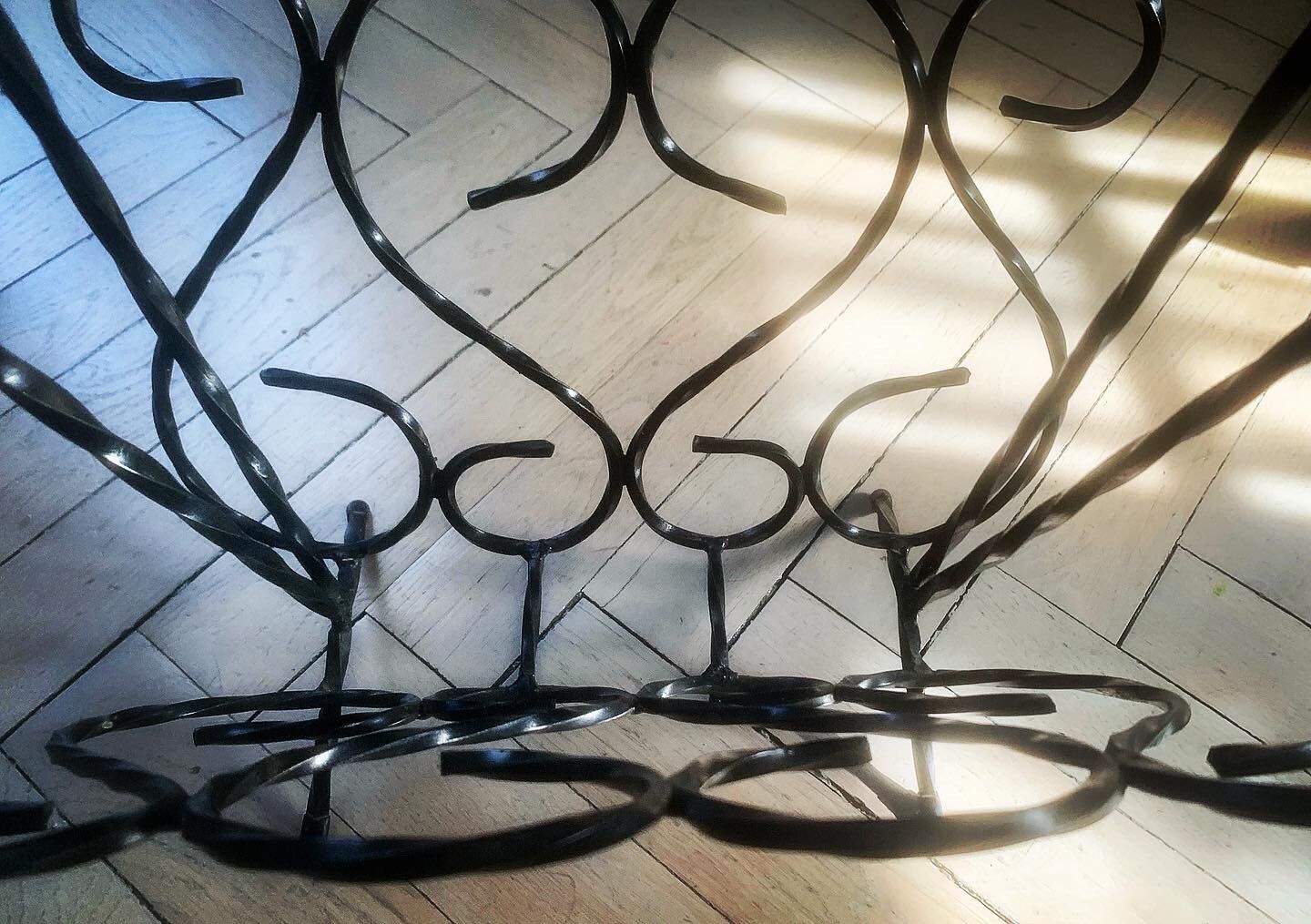 Wrought iron magazine rack