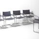 Set of Bauhaus "MG5" leather chairs by Matteo Grassi, Italy, 1980s