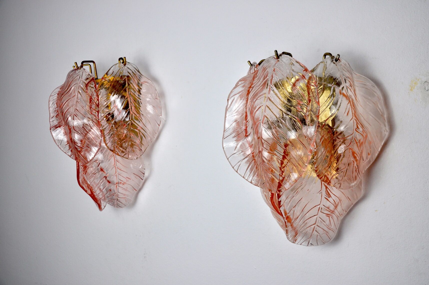 Pair of appliques Mazzega Murano, Italy, 1970