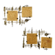 Pair of brutalist wall sconces in brass and fractal resin from the 1970s.