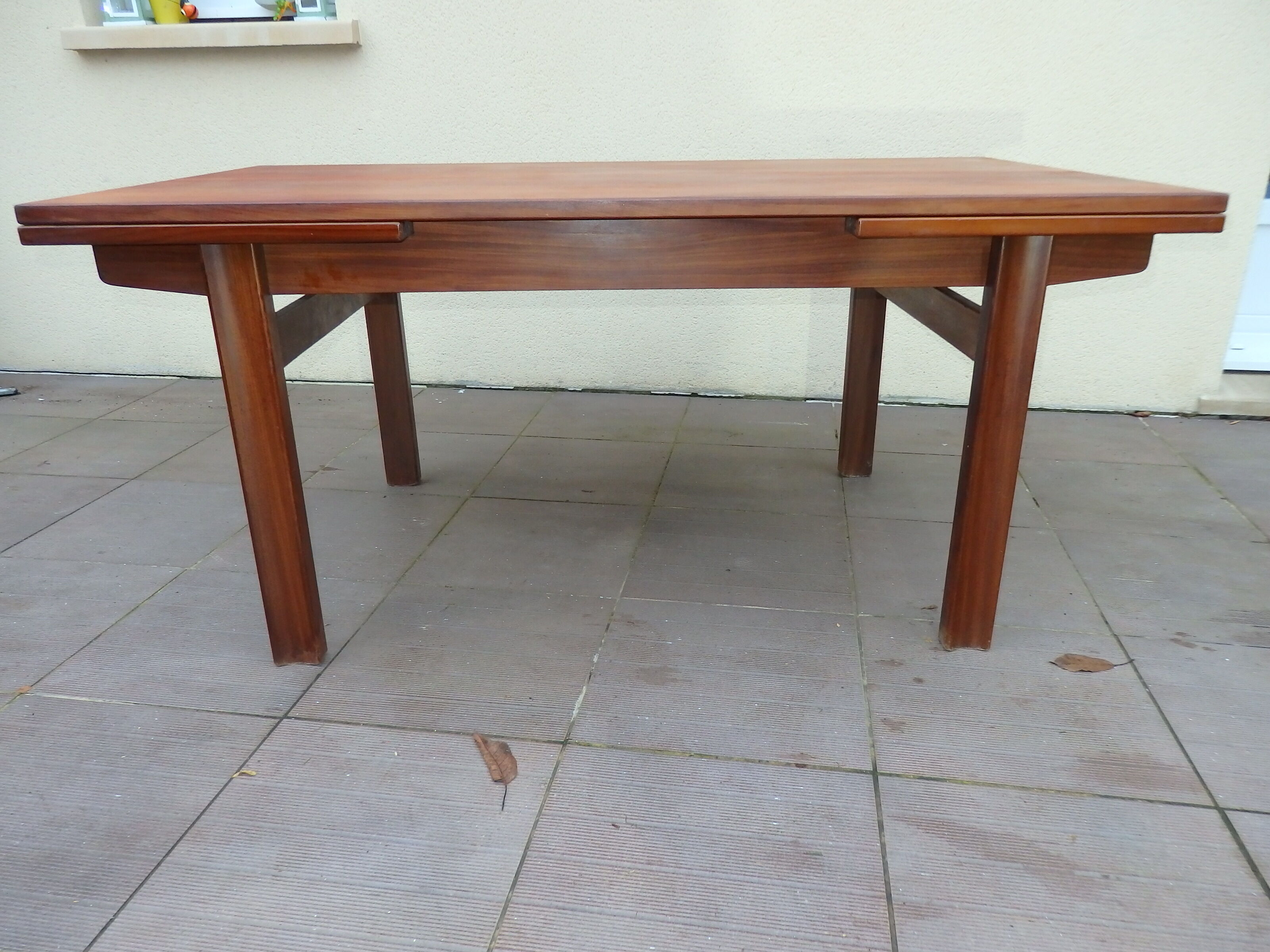 Rectangular dining table in vintage teak