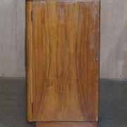 Buffet Art déco en noyer burr avec tiroirs et bar