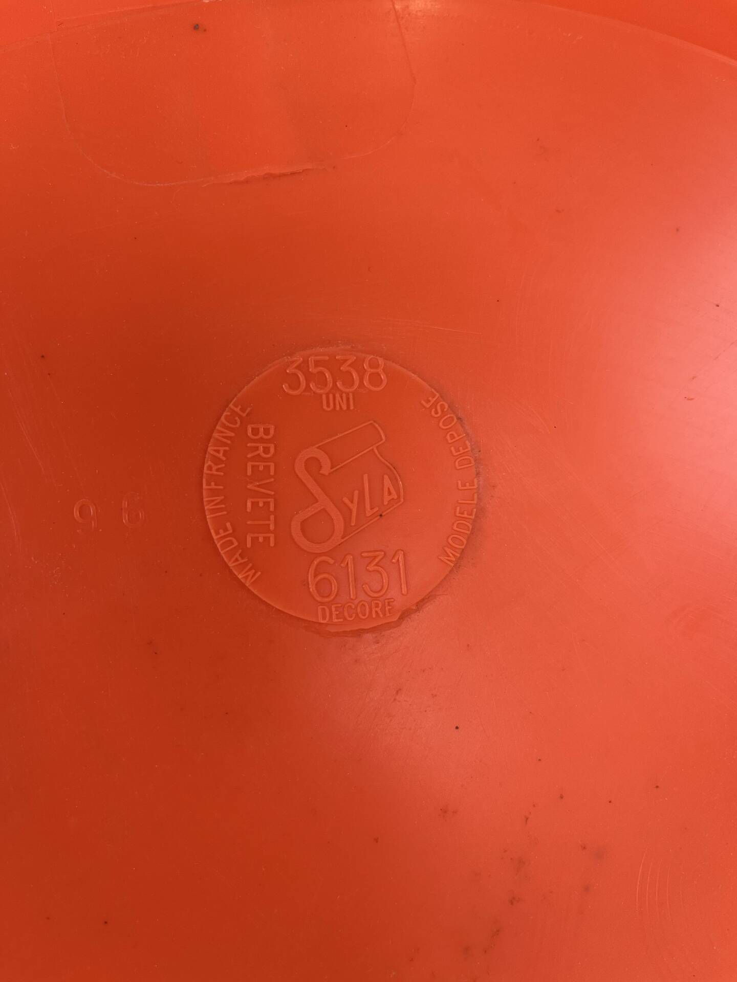 Miroir orange vintage