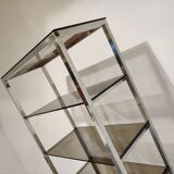 Vintage chrome bookcase, 1970