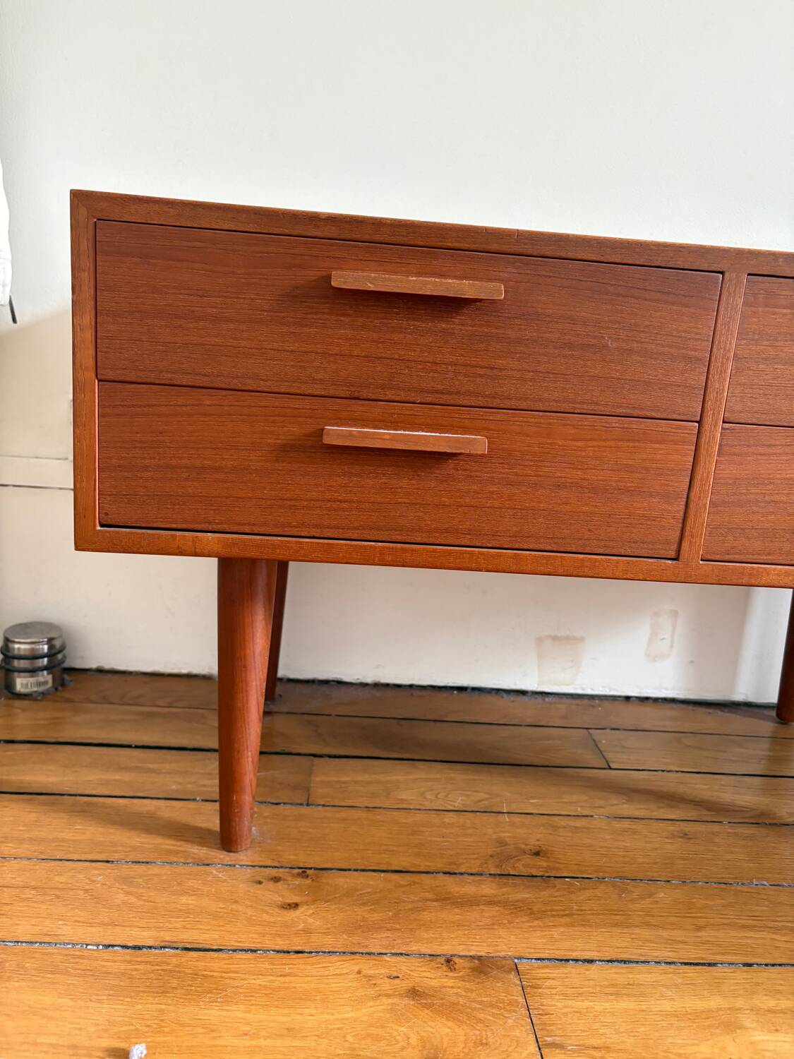 Small Scandinavian wooden chest of drawers