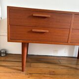 Small Scandinavian wooden chest of drawers
