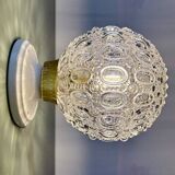 Vintage moulded glass wall or ceiling light globe