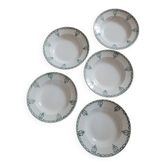 Lot n°2 de 5 assiettes creuses Moulin des Loups