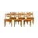 Razorblade style dining chairs by Henning Kjærnulf Oak and Leather Denmark