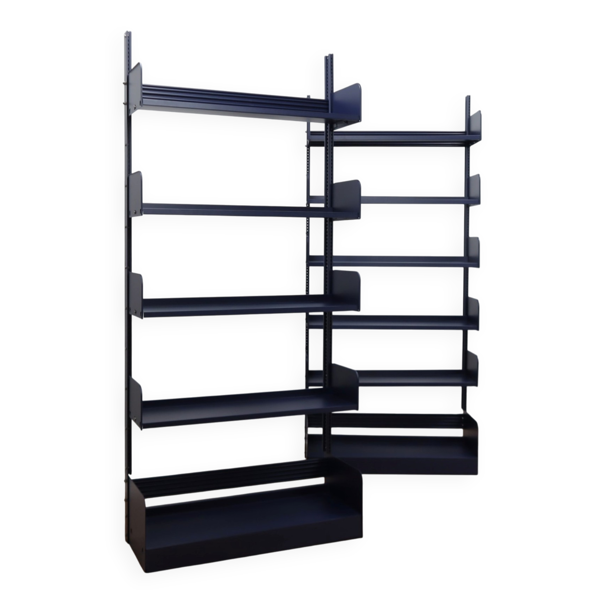 Restored Congresso modular metal bookcases LIPS VAGO 1970s, set of 2