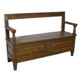 Solid Oak Landing Chest Bench – 1920