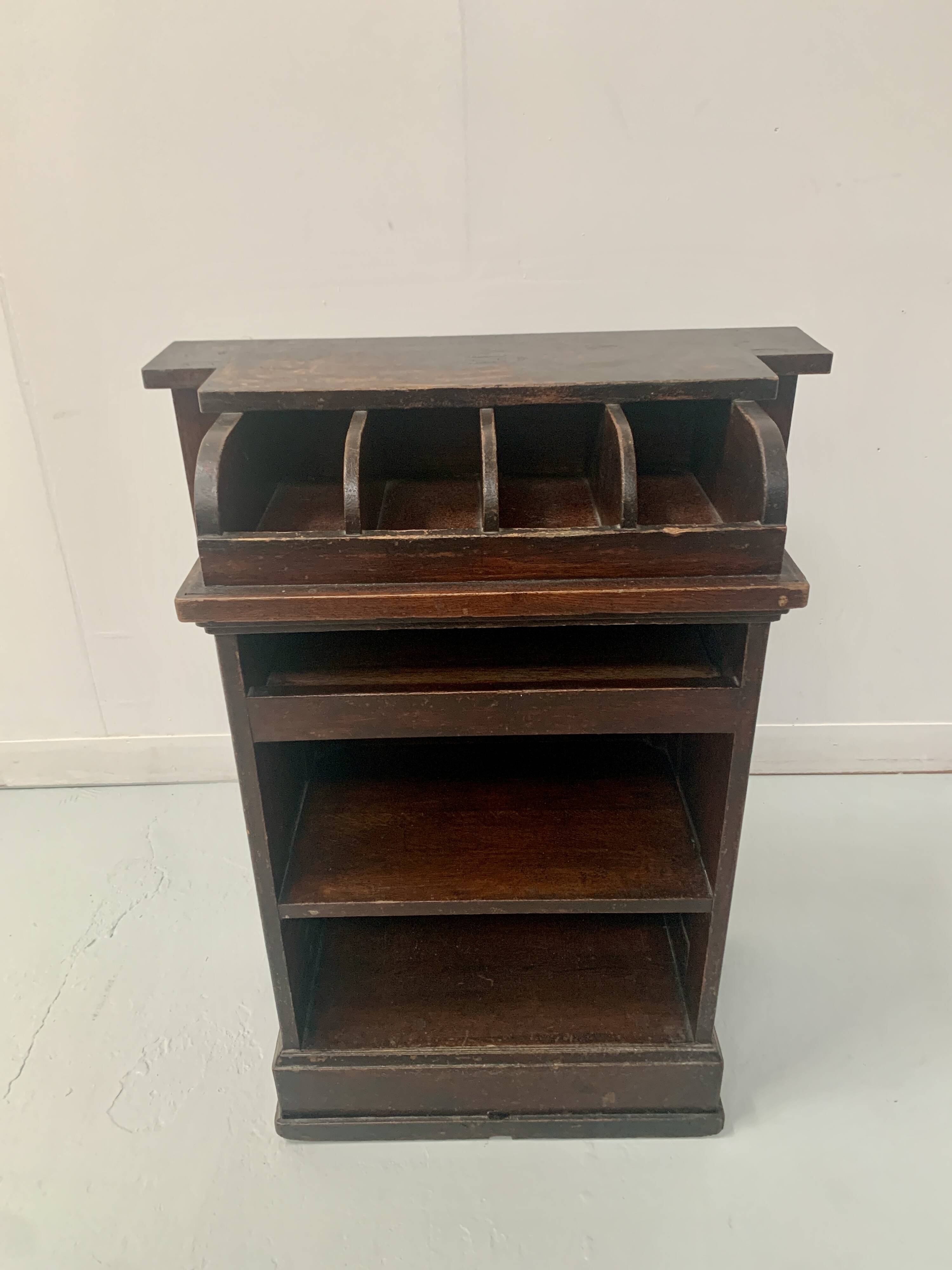 20th century solid oak restaurant cutlery trolley