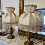 Vintage Brass Bedside Lamps