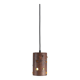 Cylindrical brutalist hanging lamp in copper / glass by Peill & Putzler