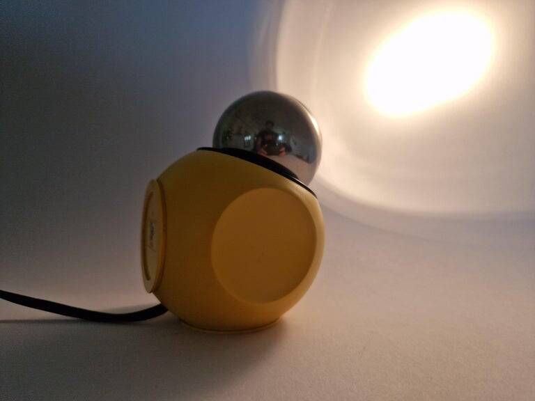 Rare Midcentury Table Magnetic Halogen Lamp AKA, Space Age, Germany, 1970s