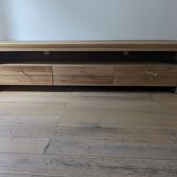 Solid teak TV stand, Minimalys by Tikamoon, 170 cm
