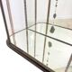 Large Antique Museum Display Cabinet with Curved Glass